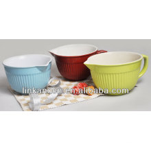 KC-04017large solid bowl with handle/porcelain bowl/rice bowl